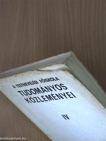 A Testnevelési Főiskola tudományos közleményei 1974/I-IV.