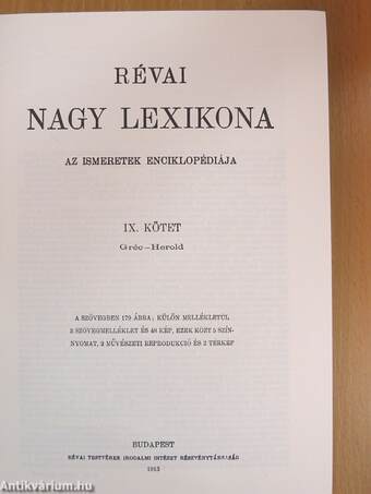 Révai nagy lexikona 9. (töredék)