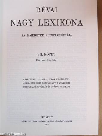 Révai nagy lexikona 7. (töredék)