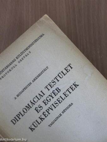 A Budapesten akkreditált diplomáciai testület és egyéb külképviseletek tagjainak névsora