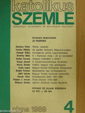 Katolikus Szemle 1989/4.