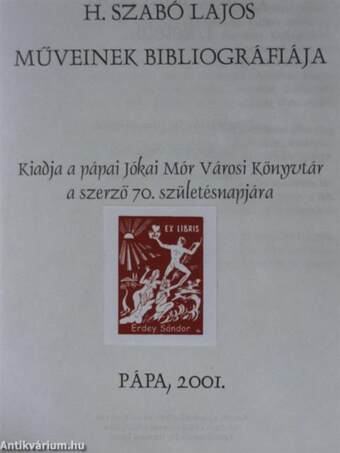 H. Szabó Lajos műveinek bibliográfiája