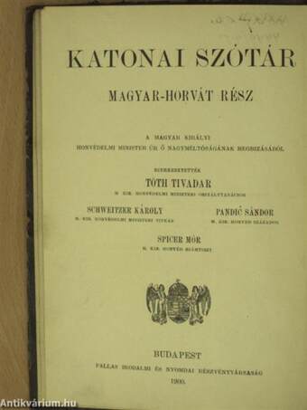 Katonai szótár - Magyar-horvát rész