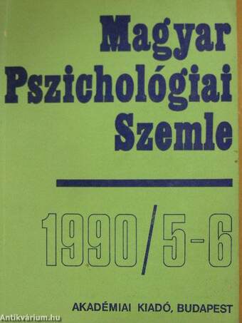 Magyar Pszichológiai Szemle 1990/5-6.