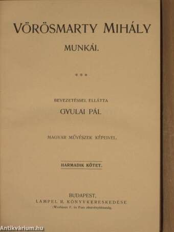 Vörösmarty Mihály munkái III.