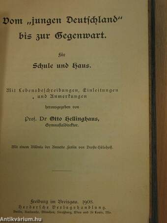 Vom "jungen Deutschland" bis zur Gegenwart XII. (Gótbetűs)