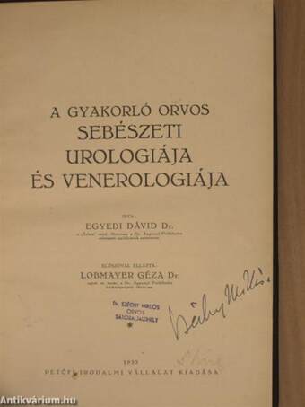 A gyakorló orvos sebészeti urologiája és venerologiája