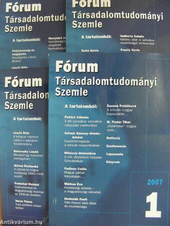 Fórum Társadalomtudományi Szemle 2007/1-4.
