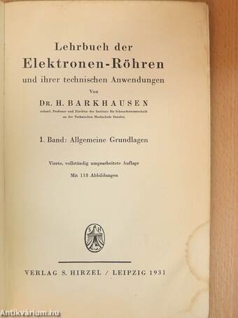 Lehrbuch der Elektronen-Röhren 1.