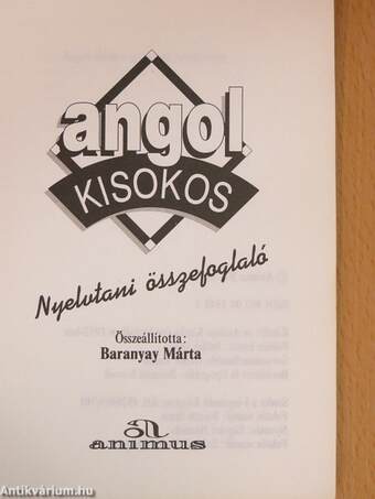 Angol kisokos - Nyelvtani összefoglaló