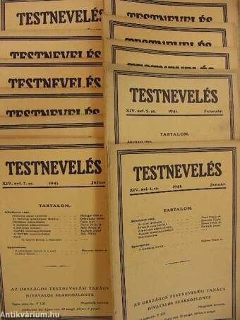 Testnevelés 1941. január-április, június-december (nem teljes évfolyam)