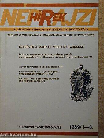 Néprajzi Hírek 1989/1-3.