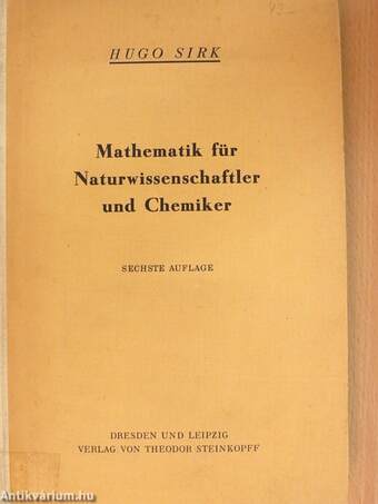 Mathematik für Naturwissenschaftler und Chemiker