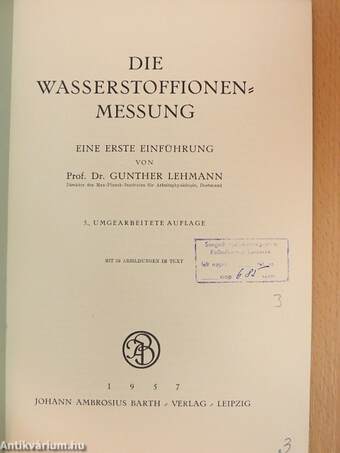 Die Wasserstoffionen-messung