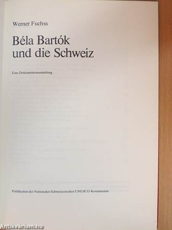 Béla Bartók und die Schweiz