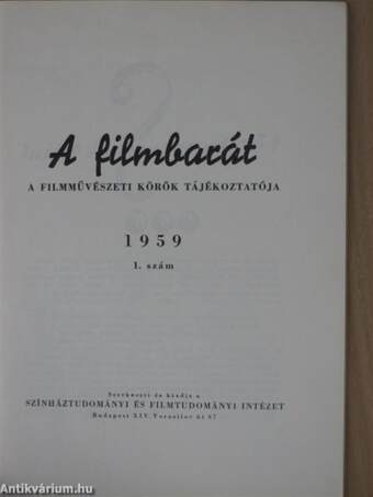 A filmbarát 1959/1.