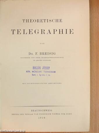 Theoretische Telegraphie