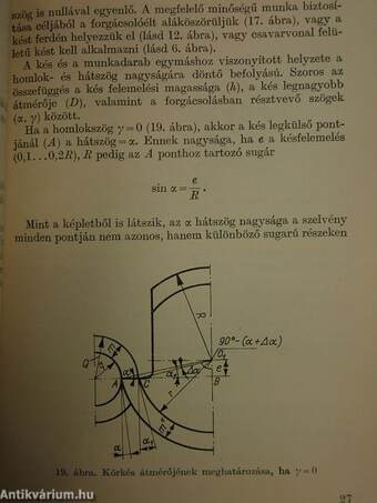 Alakmegmunkáló forgácsolókések