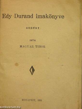 Edy Durand imakönyve