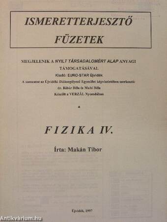 Fizika IV.