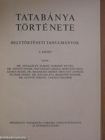 Tatabánya története I-II.