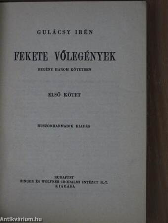 Fekete vőlegények I-III.