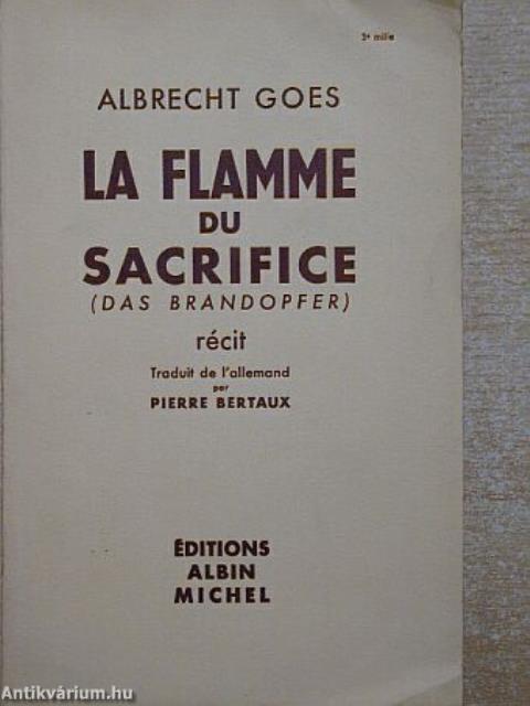 La flamme du sacrifice