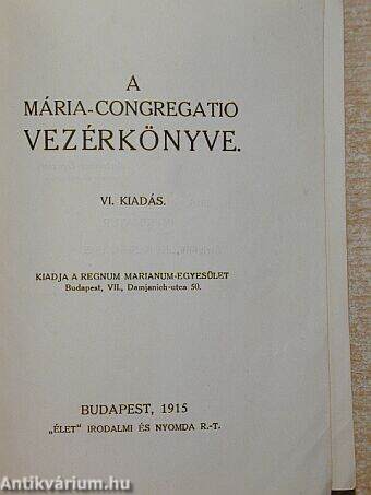 A Mária-congregatio vezérkönyve