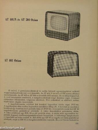 Rádió és televízió vevőkészülékek 1958-1959