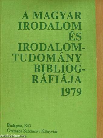 A magyar irodalom és irodalomtudomány bibliográfiája 1979