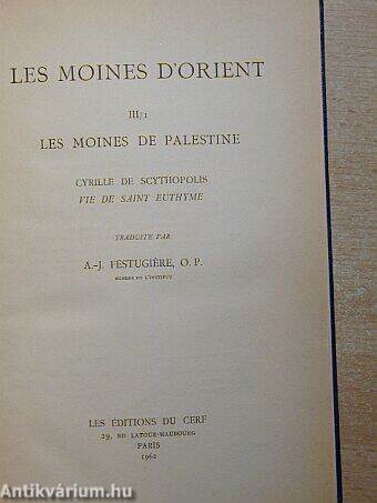 Les Moines D'Orient III/1.