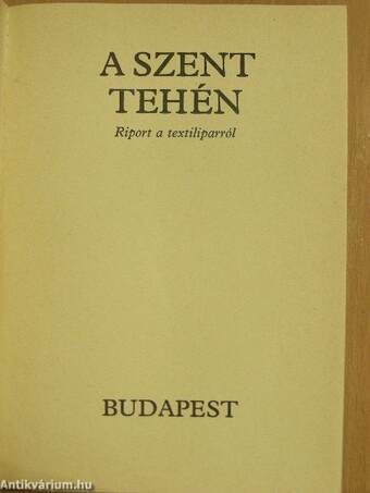 A szent tehén