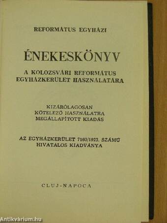 Református egyházi énekeskönyv