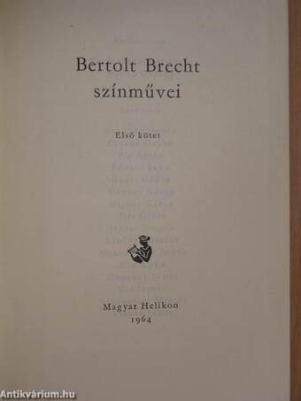 Bertolt Brecht színművei I-II.