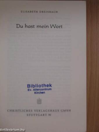 Du hast mein Wort