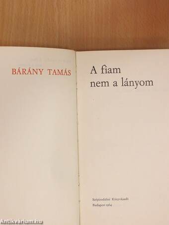 A fiam nem a lányom