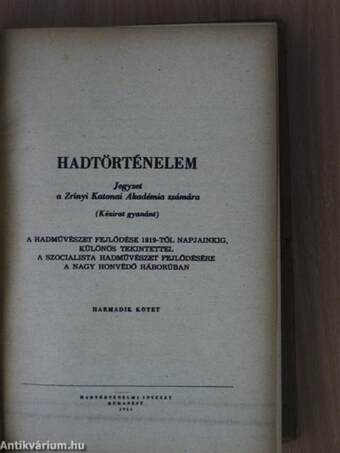 Hadtörténelem III.