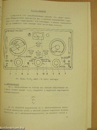 Elektronikus műszerek kezelése