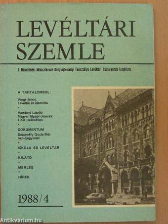 Levéltári Szemle 1988/4.