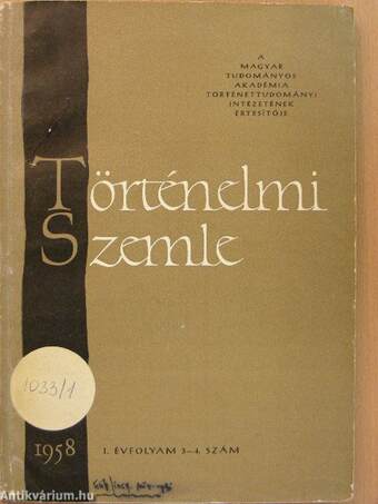 Történelmi Szemle 1958/3-4.