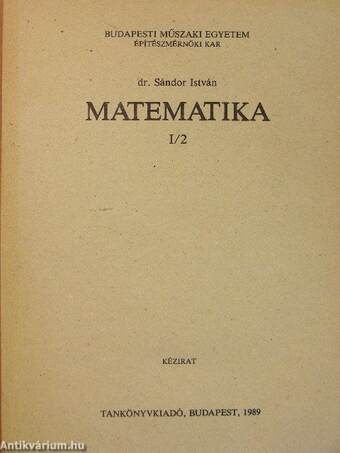 Matematika I/2.