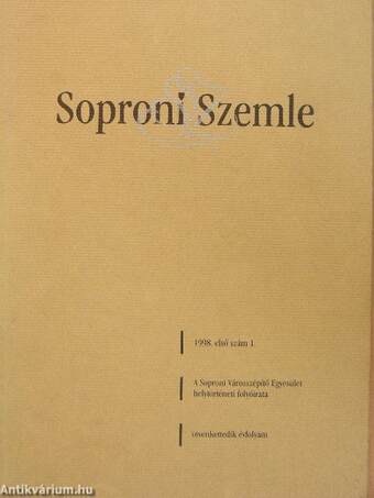 Soproni Szemle 1998/1.