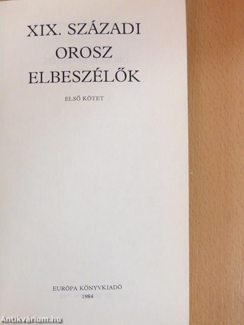 XIX. századi orosz elbeszélők I-II.